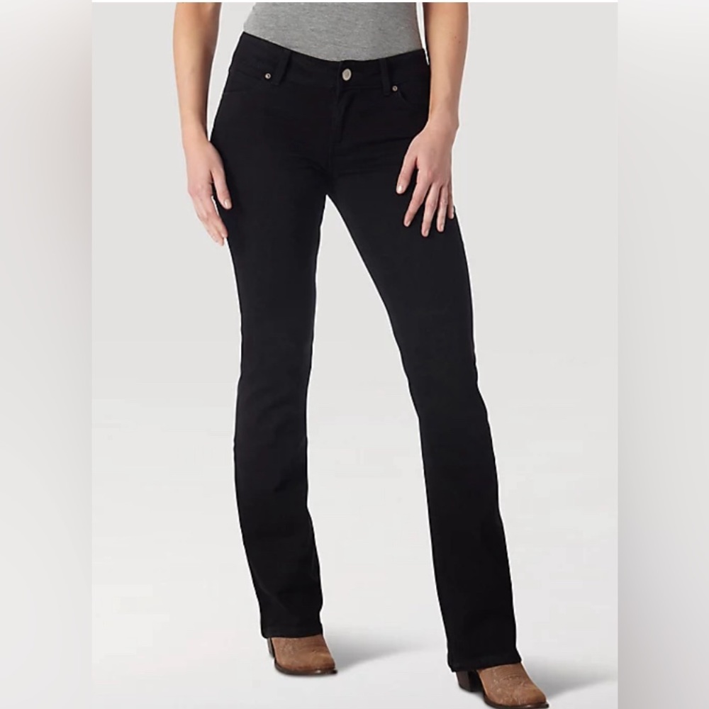 Wrangler Boot Cut Jeans Faded Black 3 L